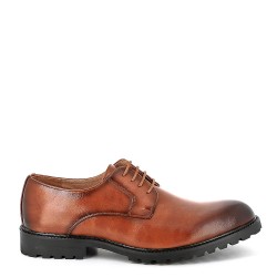 Faux leather lace-up derby