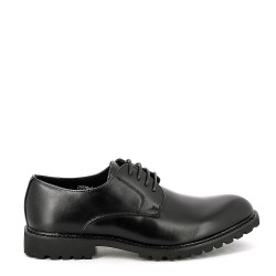 Faux leather lace-up derby