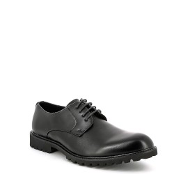 Faux leather lace-up derby