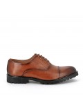 Faux leather lace-up derby