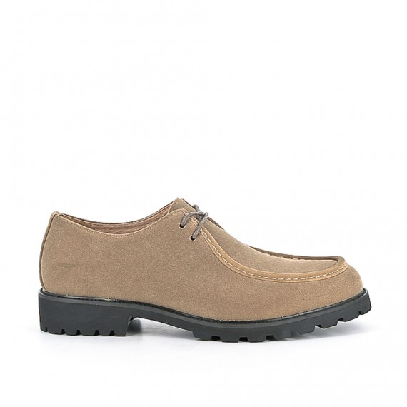 Derby de piel sintética con cordones