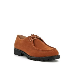 Derby de piel sintética con cordones