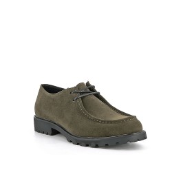 Faux leather lace-up derby