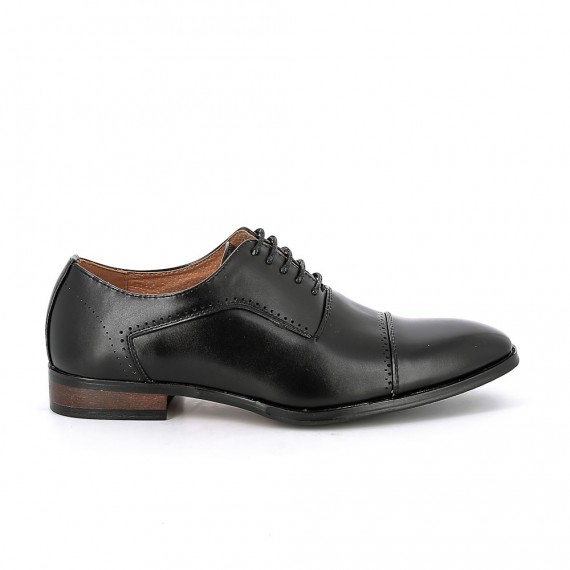 Faux leather lace-up derby
