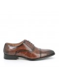 Faux leather lace-up derby