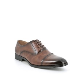 Faux leather lace-up derby