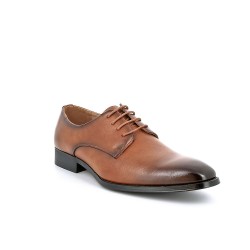 Derby de piel sintética con cordones