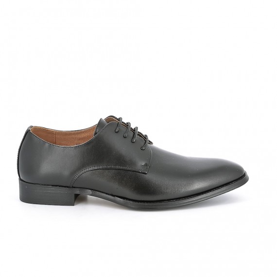 Faux leather lace-up derby