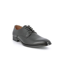 Faux leather lace-up derby