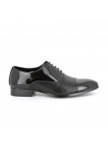 Faux leather lace-up derby