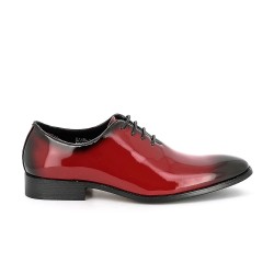 Faux leather lace-up derby