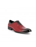 Faux leather lace-up derby