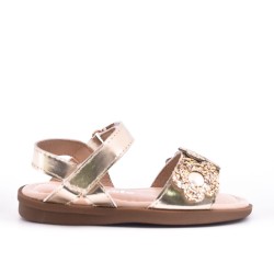 Girl's mixed materials sandal
