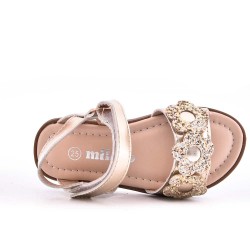 Girl's mixed materials sandal