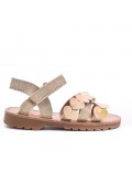 Girl's mixed materials sandal