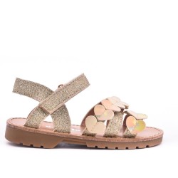 Girl's mixed materials sandal