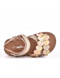 Girl's mixed materials sandal