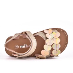 Sandalia de materiales mixtos para niña