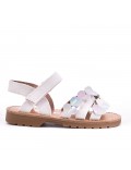Girl's mixed materials sandal