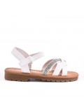 Girl's mixed materials sandal