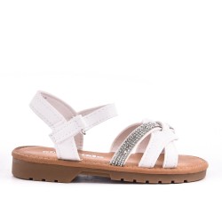 Girl's mixed materials sandal