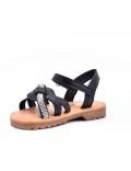 Girl's mixed materials sandal