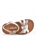 Girl's mixed materials sandal