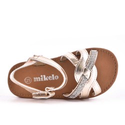 Sandale fille en mix matières 