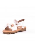 Girl's mixed materials sandal