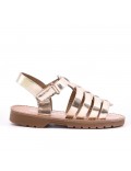 Girl's mixed materials sandal