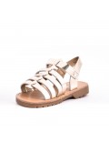 Girl's mixed materials sandal