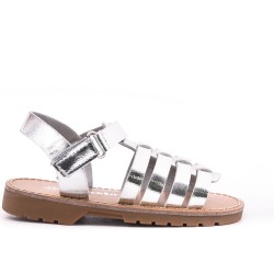 Girl's mixed materials sandal
