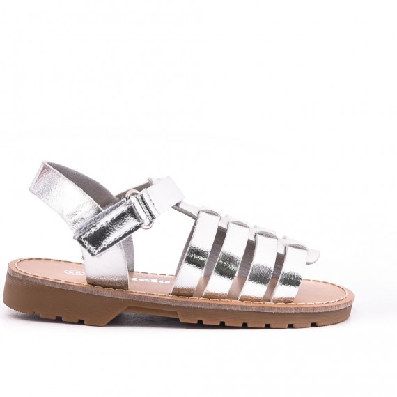 Girl's mixed materials sandal