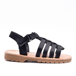 Girl's mixed materials sandal