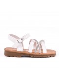 Girl's mixed materials sandal