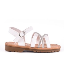 Girl's mixed materials sandal