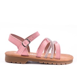 Sandale fille en mix matières 