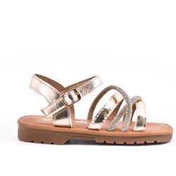 Girl's mixed materials sandal