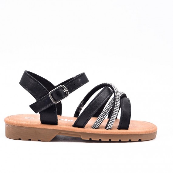 Sandale fille en mix matières 