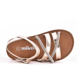 Girl's mixed materials sandal
