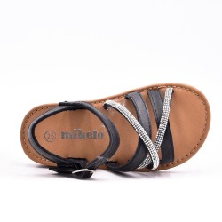 Sandale fille en mix matières 