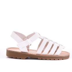 Girl's mixed materials sandal