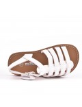 Girl's mixed materials sandal