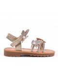 Girl's mixed materials sandal