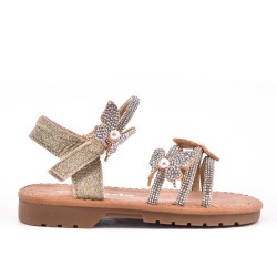 Girl's mixed materials sandal