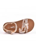 Girl's mixed materials sandal
