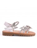 Girl's mixed materials sandal