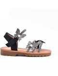 Girl's mixed materials sandal