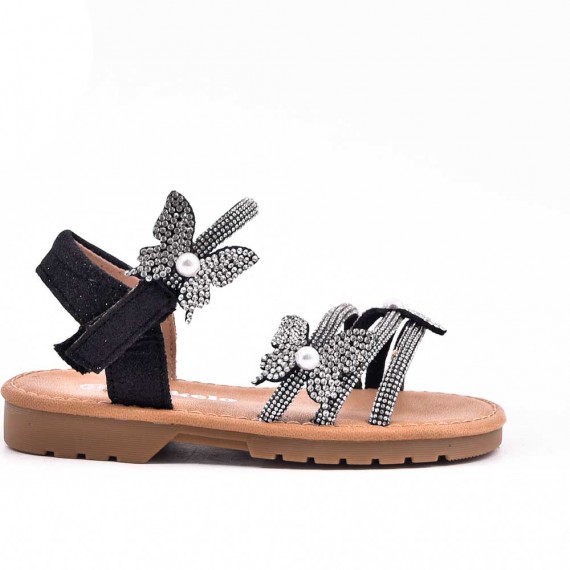 Girl's mixed materials sandal