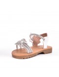 Sandale fille en mix matières 